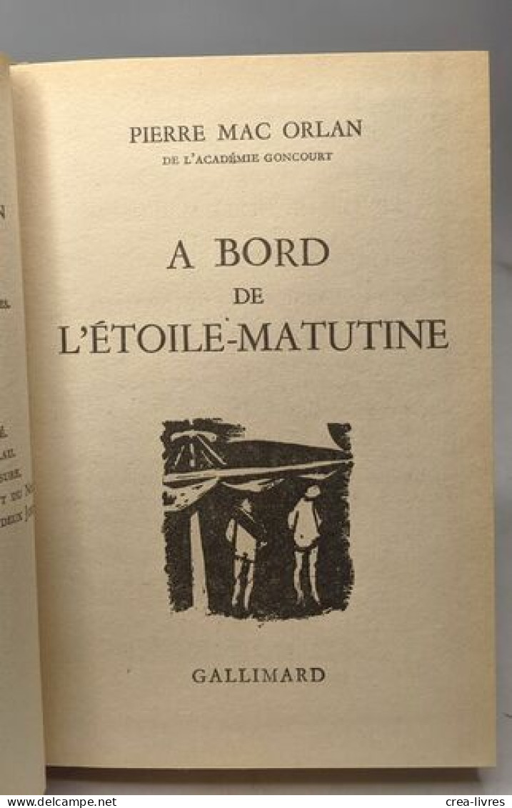A Bord De L'Étoile Matutine - Sonstige & Ohne Zuordnung