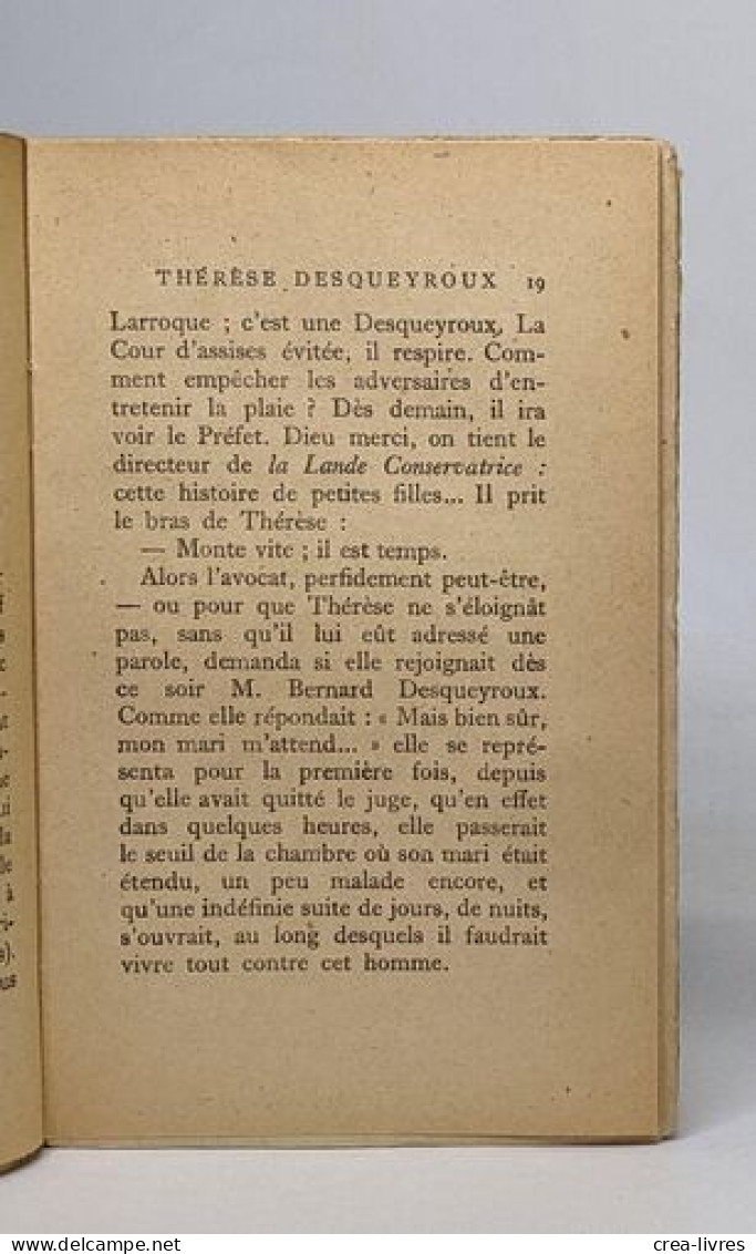 Lot De 2 Romans De François Mauriac: Thérèse Desqueyroux (1934) / Le Baiser Au Lépreux (1947) - Autres & Non Classés