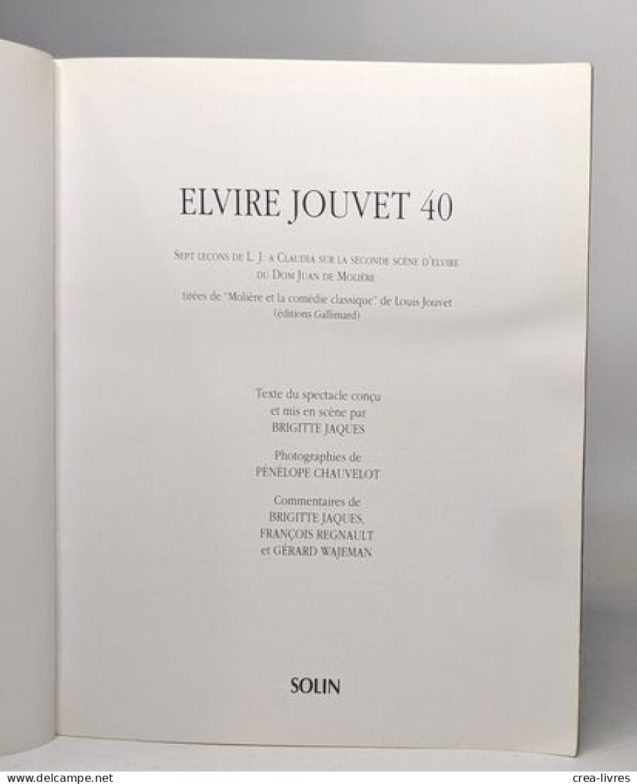 ELVIRE JOUVET 40 - French Authors