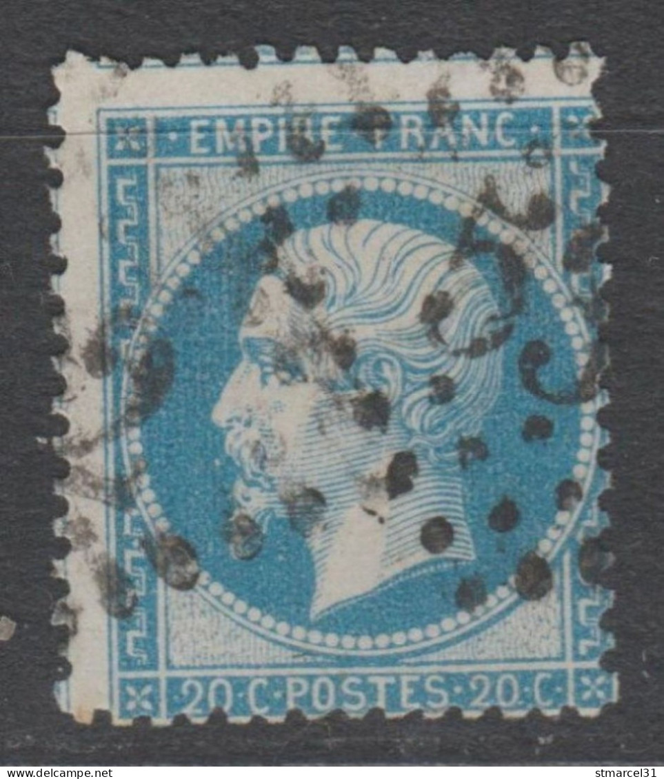 TRES NETTE VARIETE "FOND LIGNE" Sur N°22 TBE Signé - 1862 Napoléon III