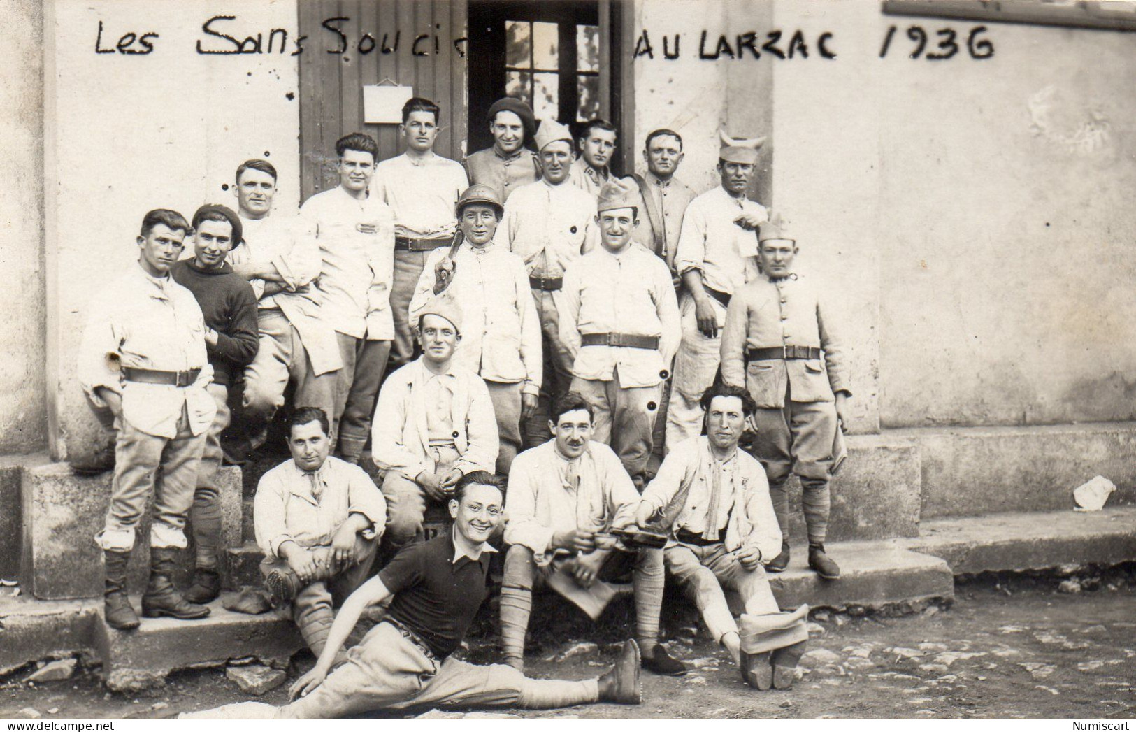 La Cavalerie Carte Photo Animée Camp Du Larzac Militaria Les Sans-Soucis En 1936 - La Cavalerie