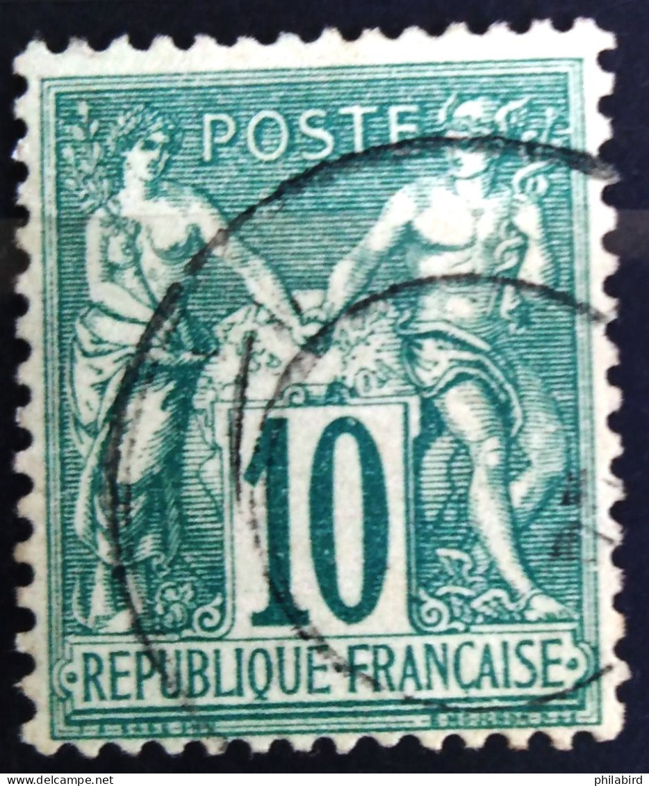 FRANCE                           N° 65                    OBLITERE          Cote : 30 € - 1876-1878 Sage (Typ I)