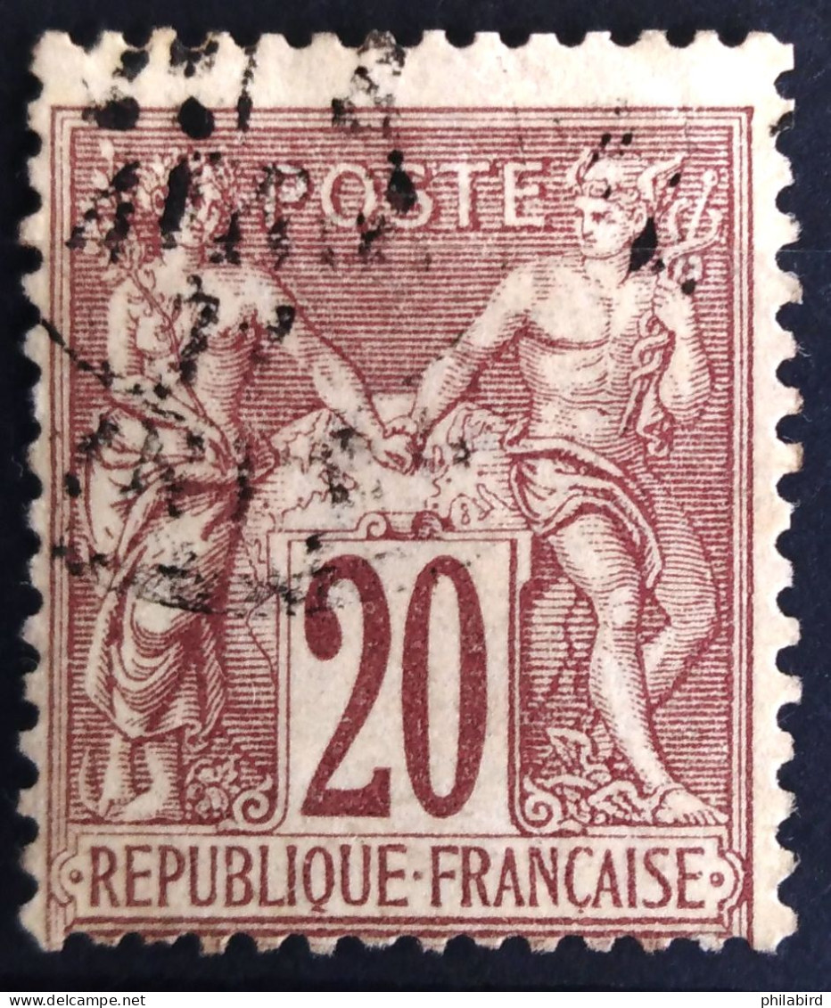 FRANCE                           N° 67                    OBLITERE          Cote : 25 € - 1876-1878 Sage (Type I)