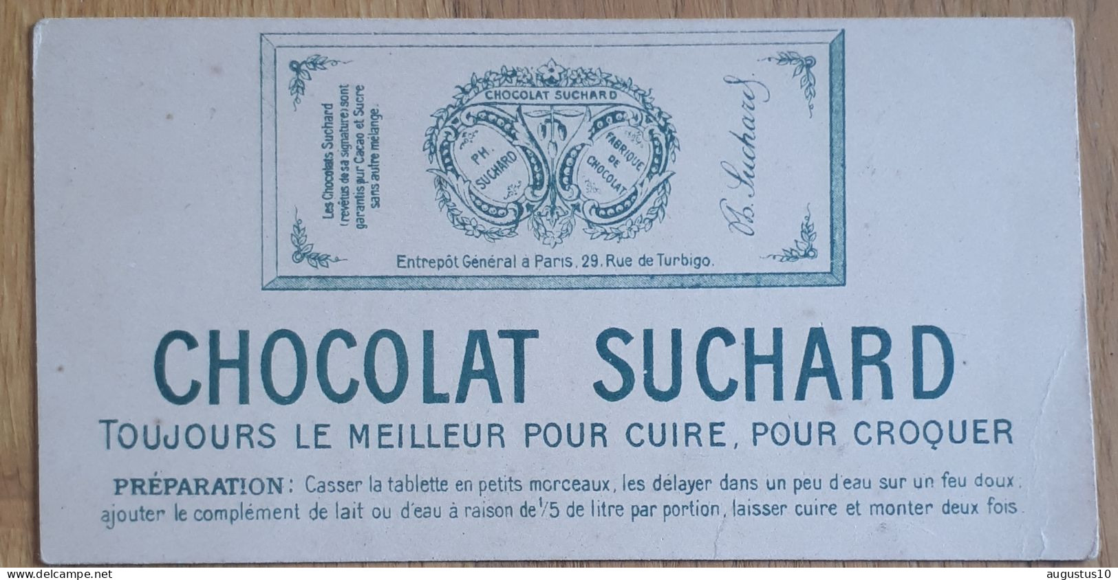 Sammelbild  CHROMOLITHO / CHOCOLAT SUCHARD /Poétesse J.PASCAL -+ 1890 - Autres & Non Classés