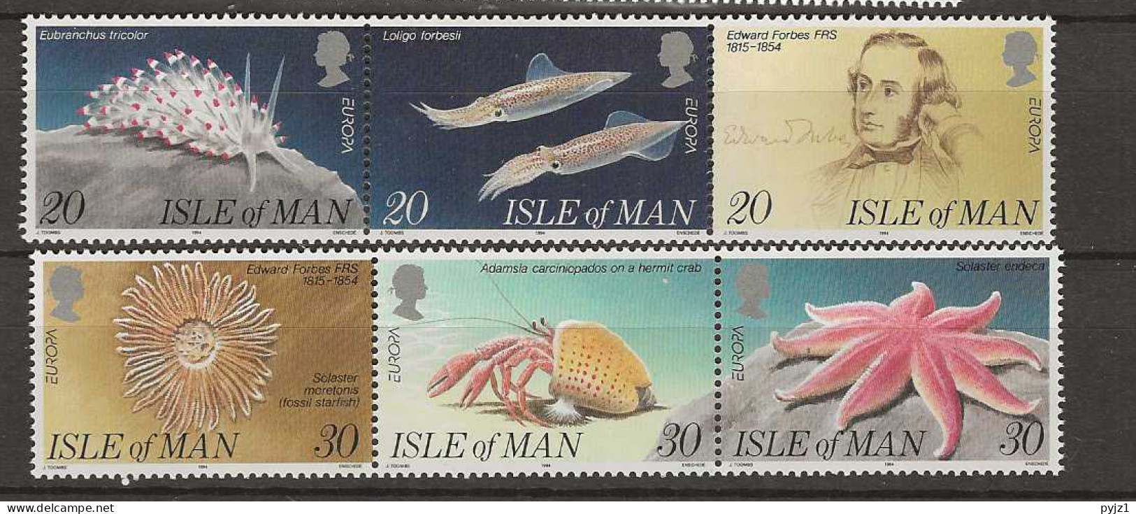 1994 MNH Isle Of Man Mi 587-92 Postfris** - Isle Of Man