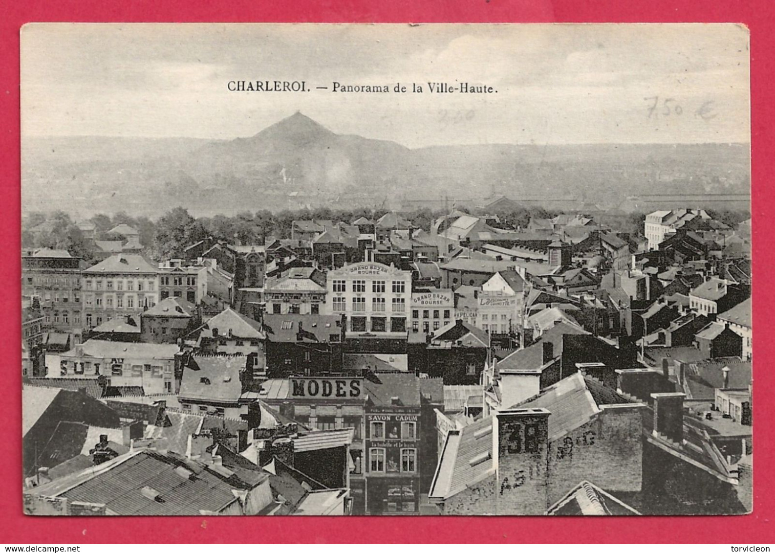C.P. Charleroi   =   Panorama De La Ville  Haute - Charleroi