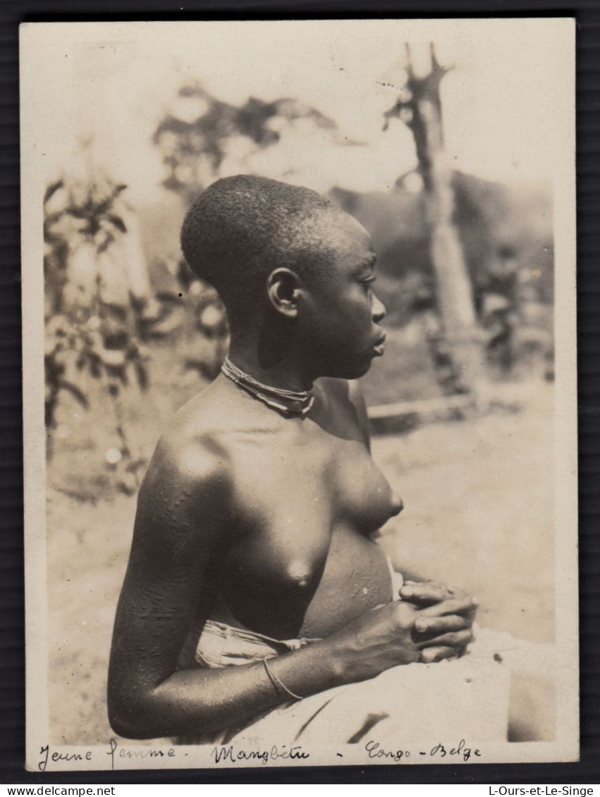 Photo 8,5 X 11,5 Jeune Femme Mangbetu- Document Rare - Africa