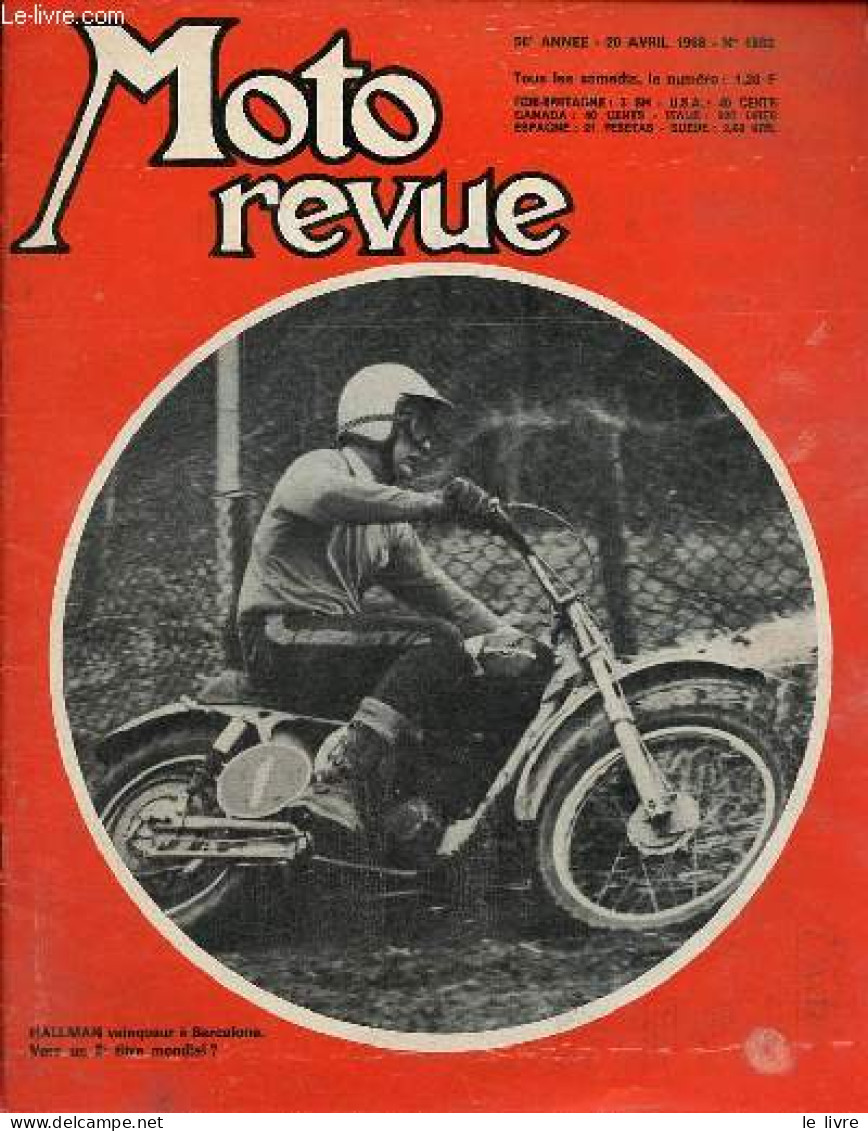 Moto Revue N°1882 20 Avril 1968 - Ce Qui S'est Passé Dimanche - Infos Vitesse - Inauguration à Bedarieux - Trial De Buc - Autre Magazines
