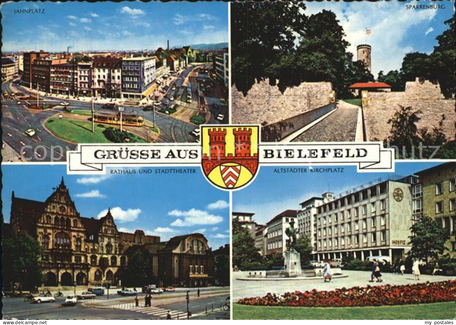 72568384 Bielefeld Jahnplatz Sparrenburg Kirchplatz Rathaus Theater Bielefeld - Bielefeld