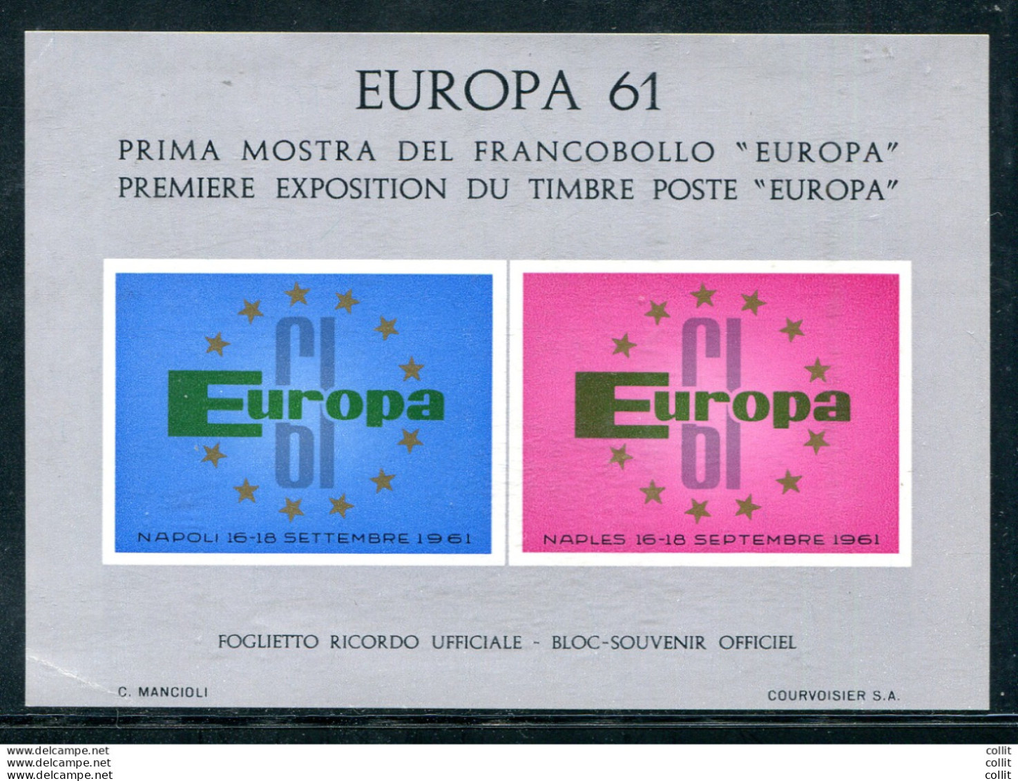 Foglietto Ricordo Europa 1961 - Autres & Non Classés