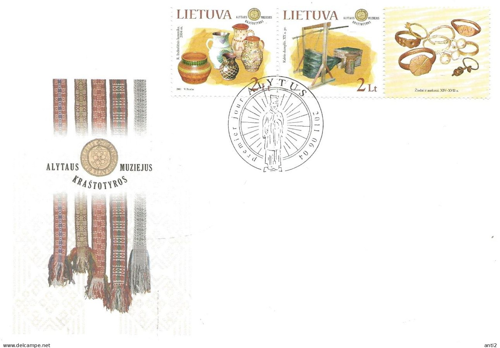 Lithuania Lietuva Litauen 2011 Folklore Museum, Alytus (Alitten)  Mi 1070-1071 FDC - Lithuania