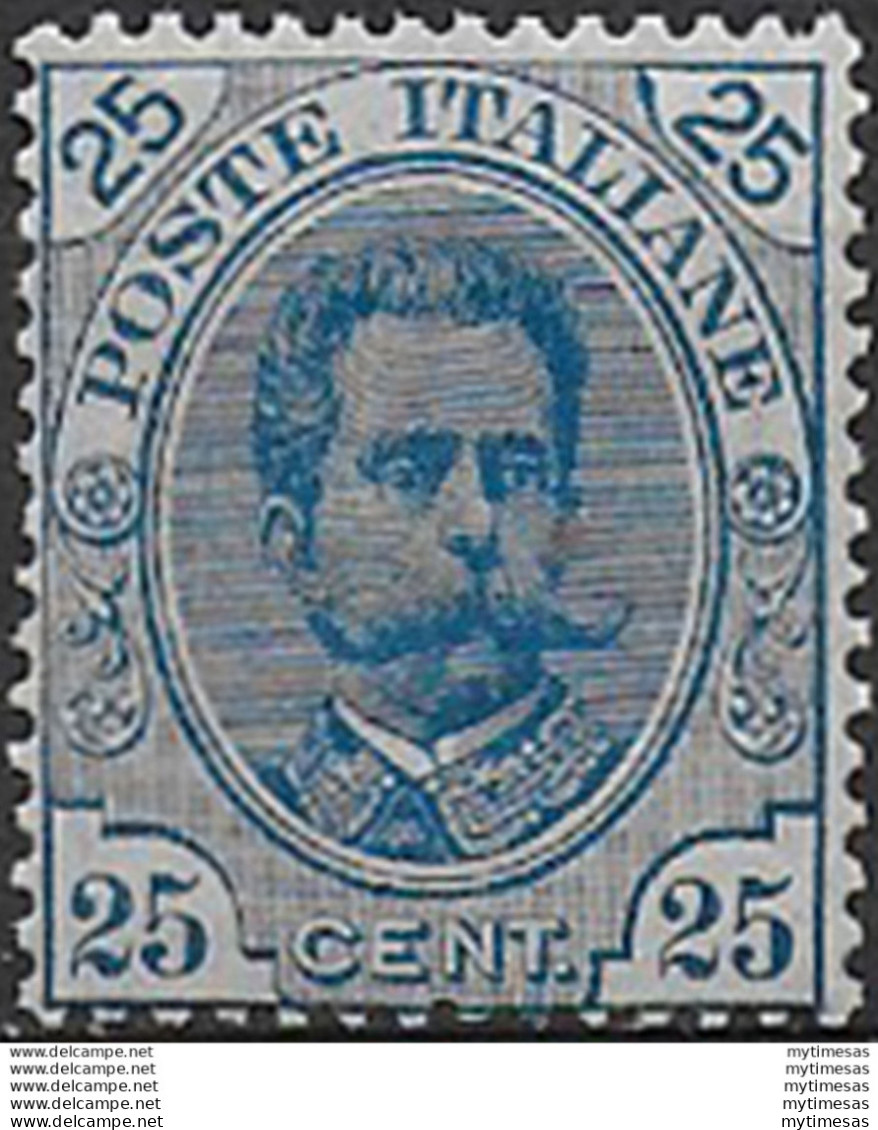 1893 Italia Umberto I 25c. Azzurro MNH Sassone N. 62 - Andere & Zonder Classificatie
