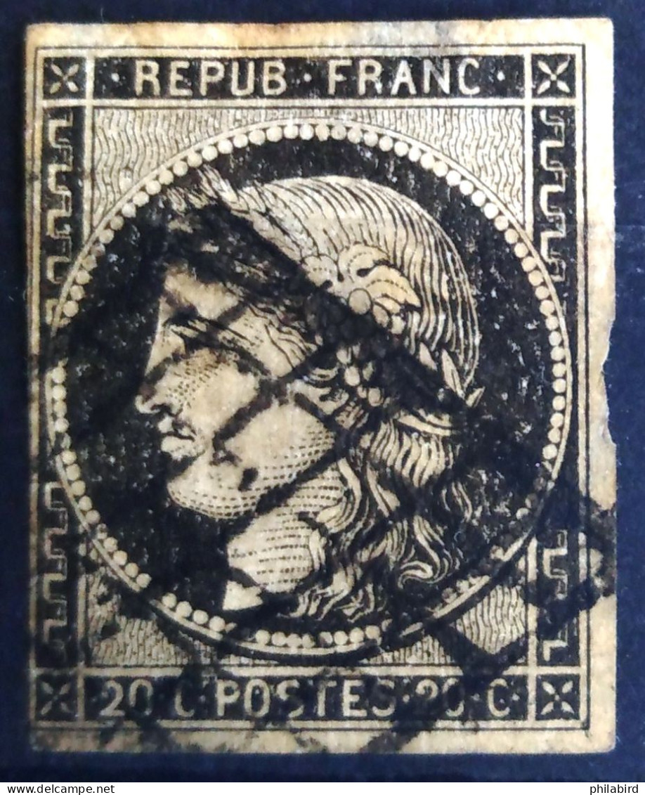 FRANCE                           N° 3a                    OBLITERE                Cote : 75 € - 1849-1850 Ceres