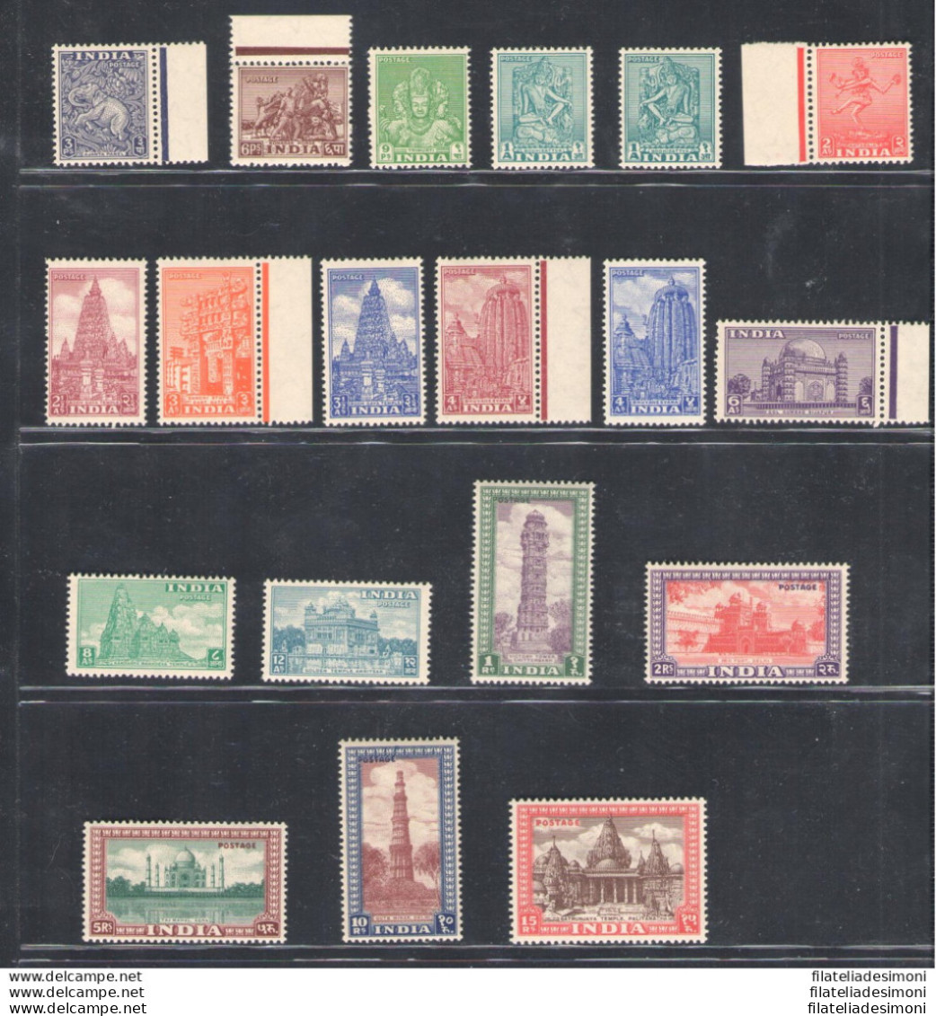 1949-52 India - Stanley Gibbson N. 309-24 - 16 Valori - MNH** - Other & Unclassified