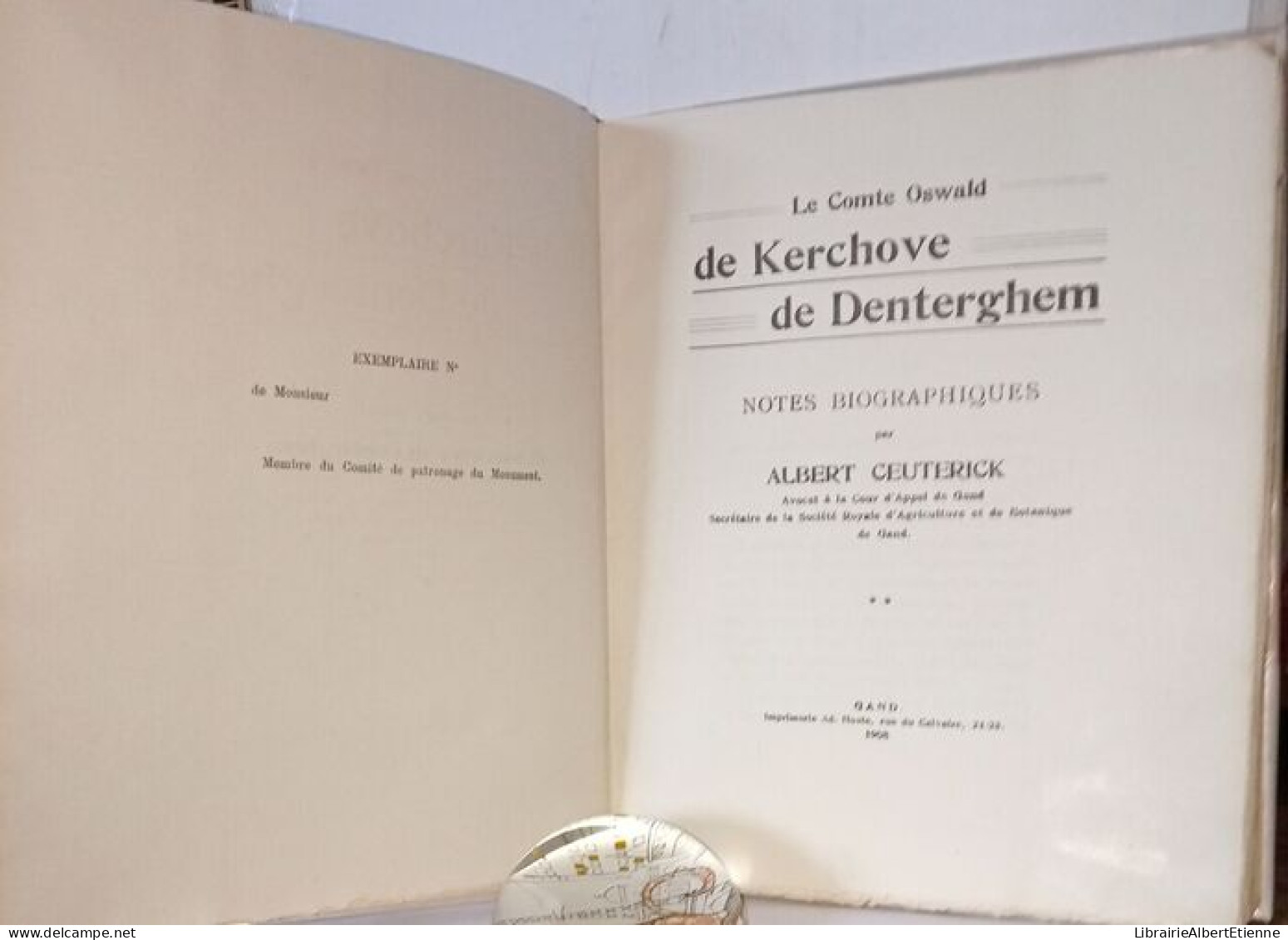 Le Comte Oswald De Kerchove De Denterghen - Notes Biographiques - Unclassified