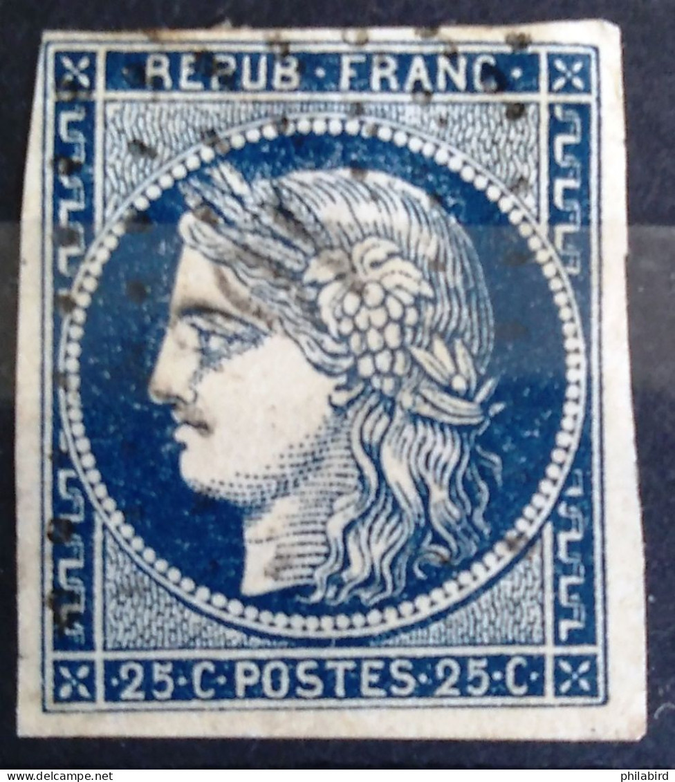 FRANCE                           N° 4                    OBLITERE                Cote : 65 € - 1849-1850 Ceres