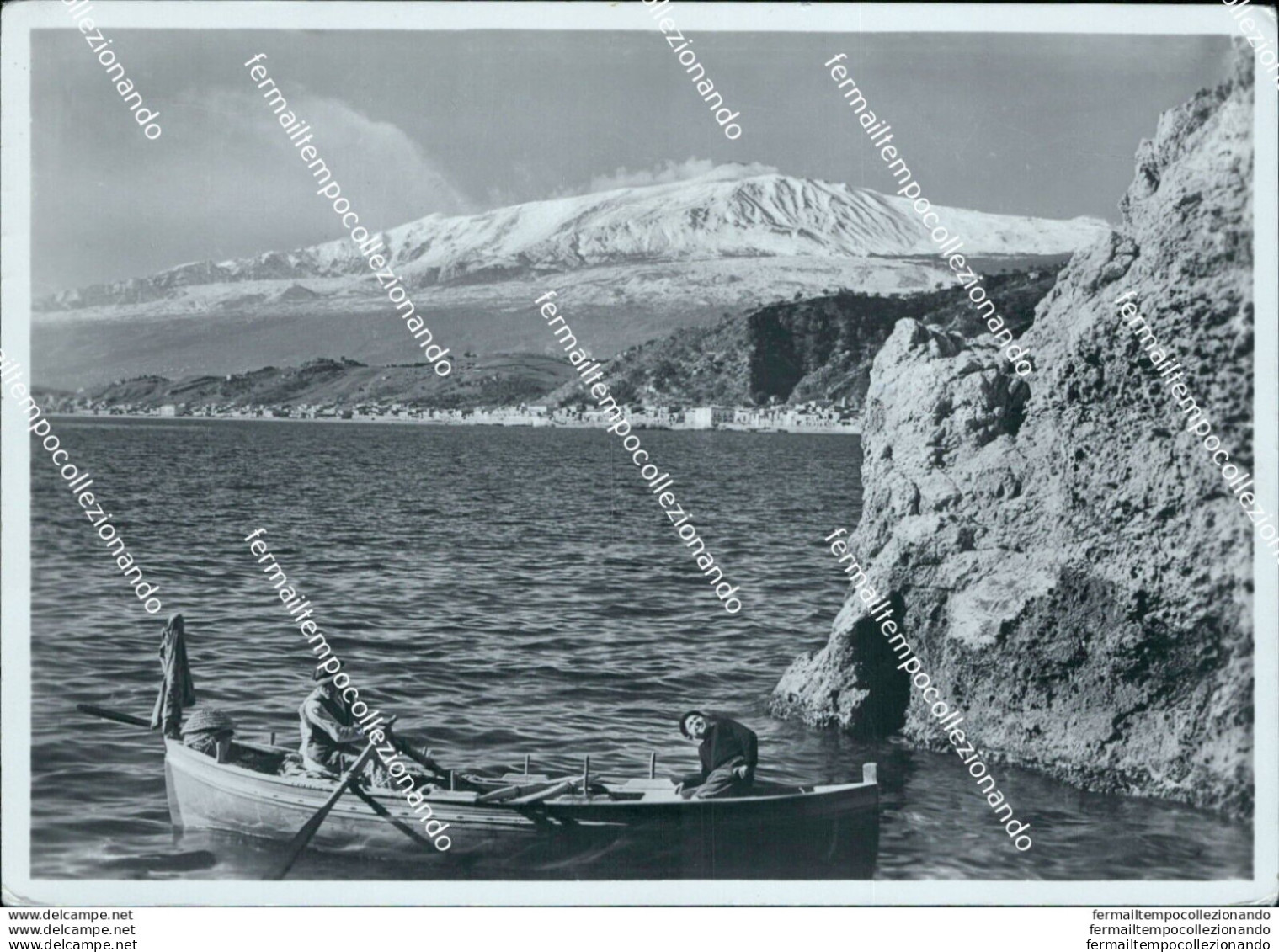 Bm557 Cartolina Taormina Il Mare E L'etna Provincia Di Messina - Messina