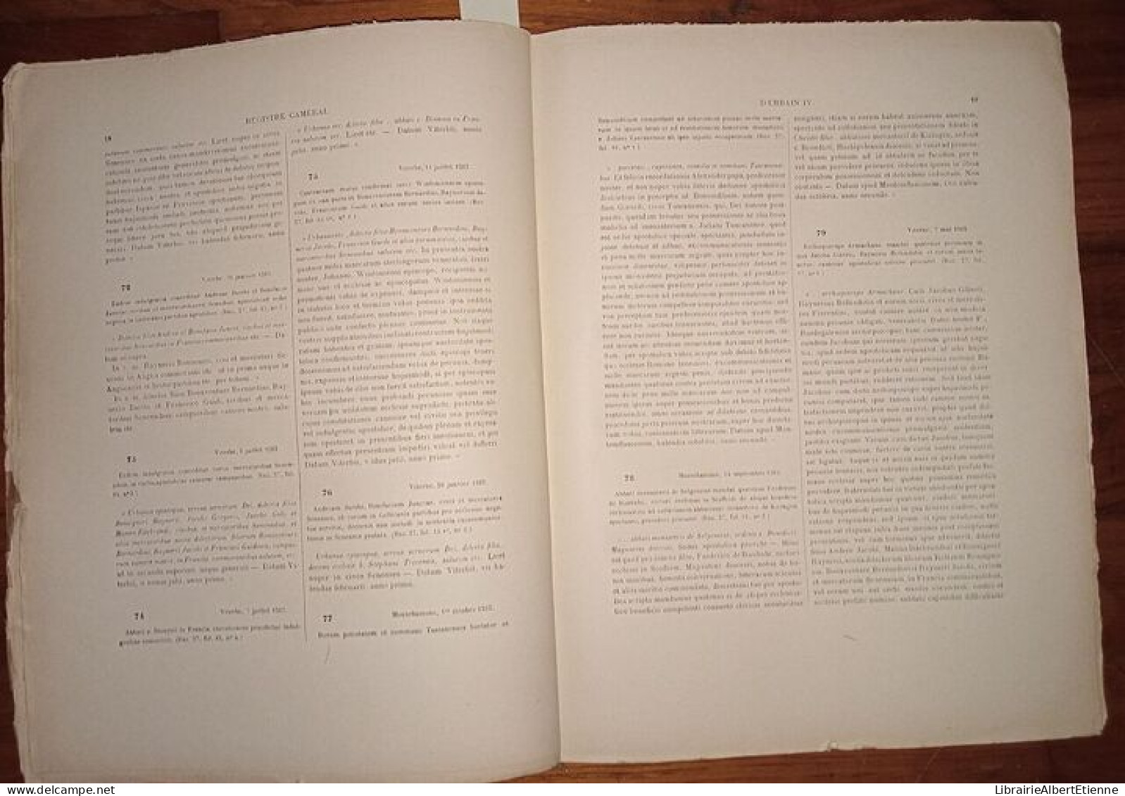 Les Registres De Urbain IV Registre Caméral Fascicule 1. Pages 1 A 96 - Esotérisme