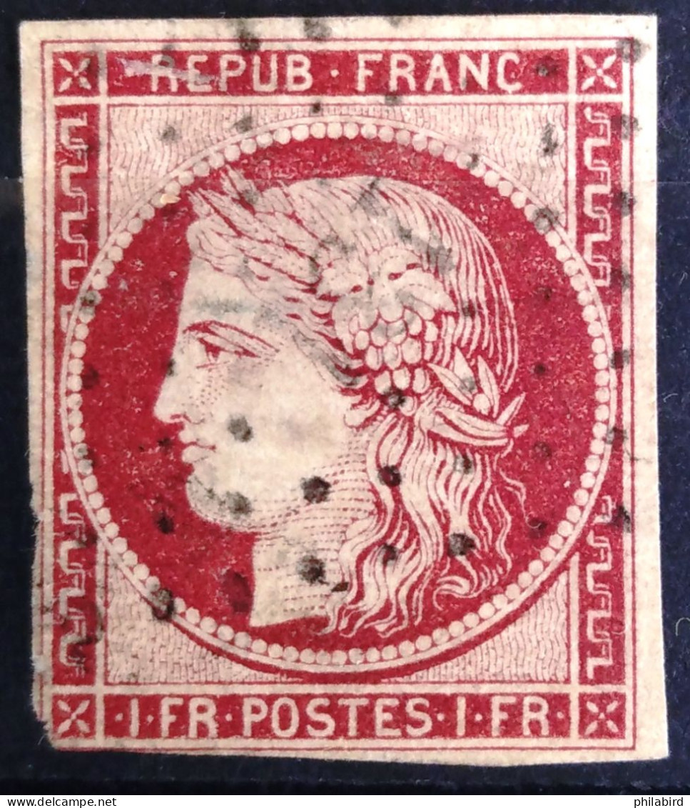 FRANCE                           N° 6                    OBLITERE                Cote : 1000 € - 1849-1850 Cérès
