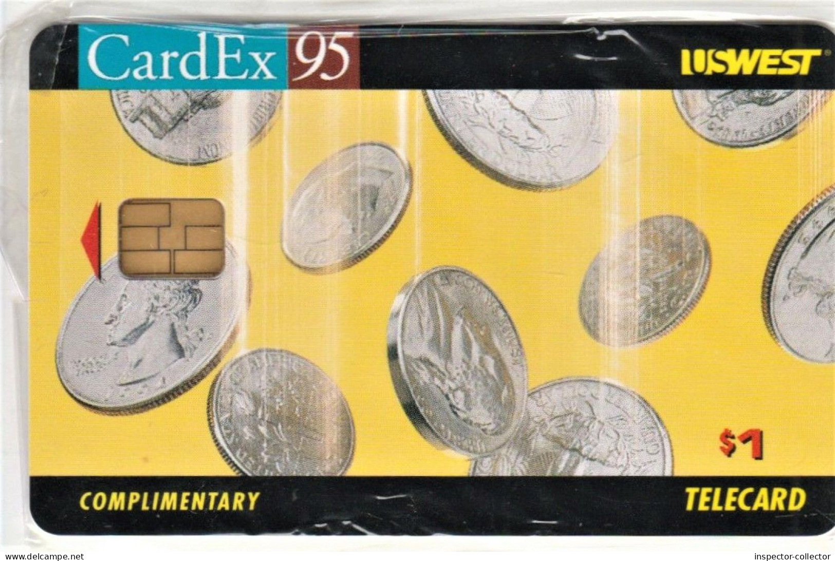 USA Mint Phonecard___CARDEX Coins___US West $1 Complimentary - Cartes à Puce