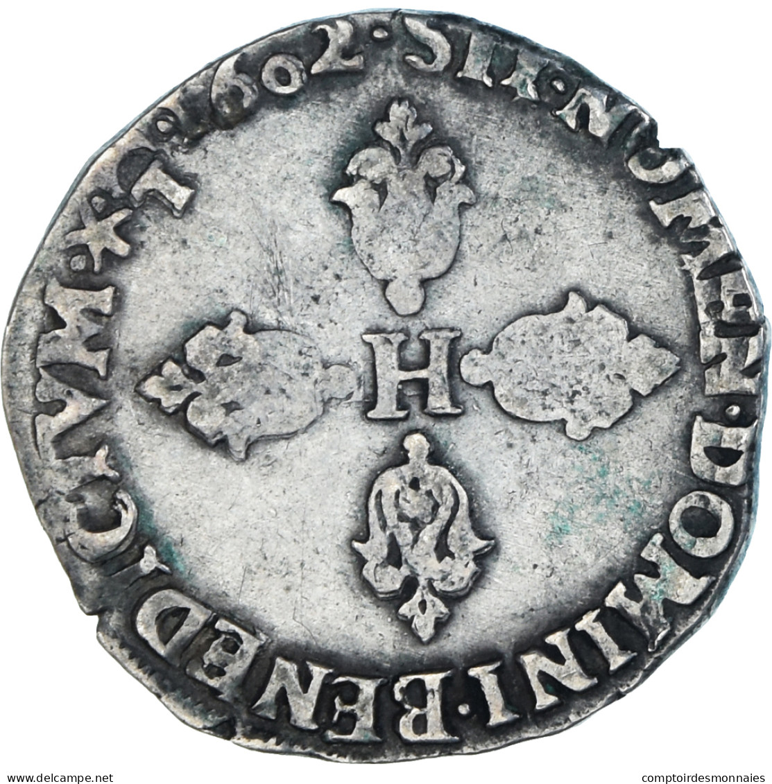 Monnaie, France, Henri IV, 1/2 Franc, 1602, Montpellier, Rare, TB+, Argent - 1589-1610 Henri IV Le Vert-Galant