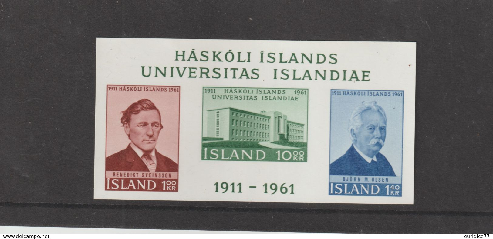 Iceland Islande 1961 - Yvert Bloc 3 Mnh** - FDC