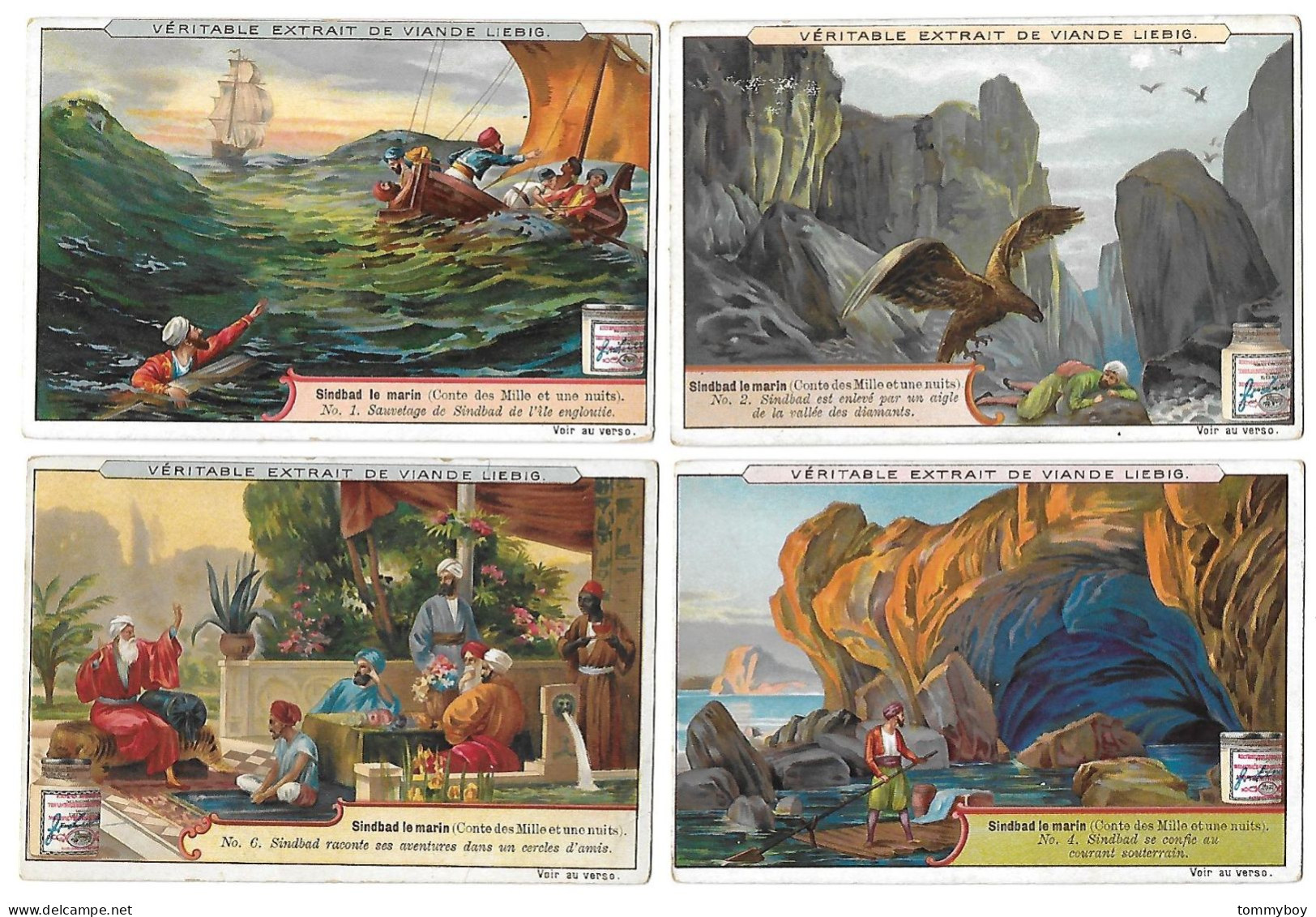 S 644, Liebig 6 Cards, Sindbad Le Marin (ref B15) - Liebig