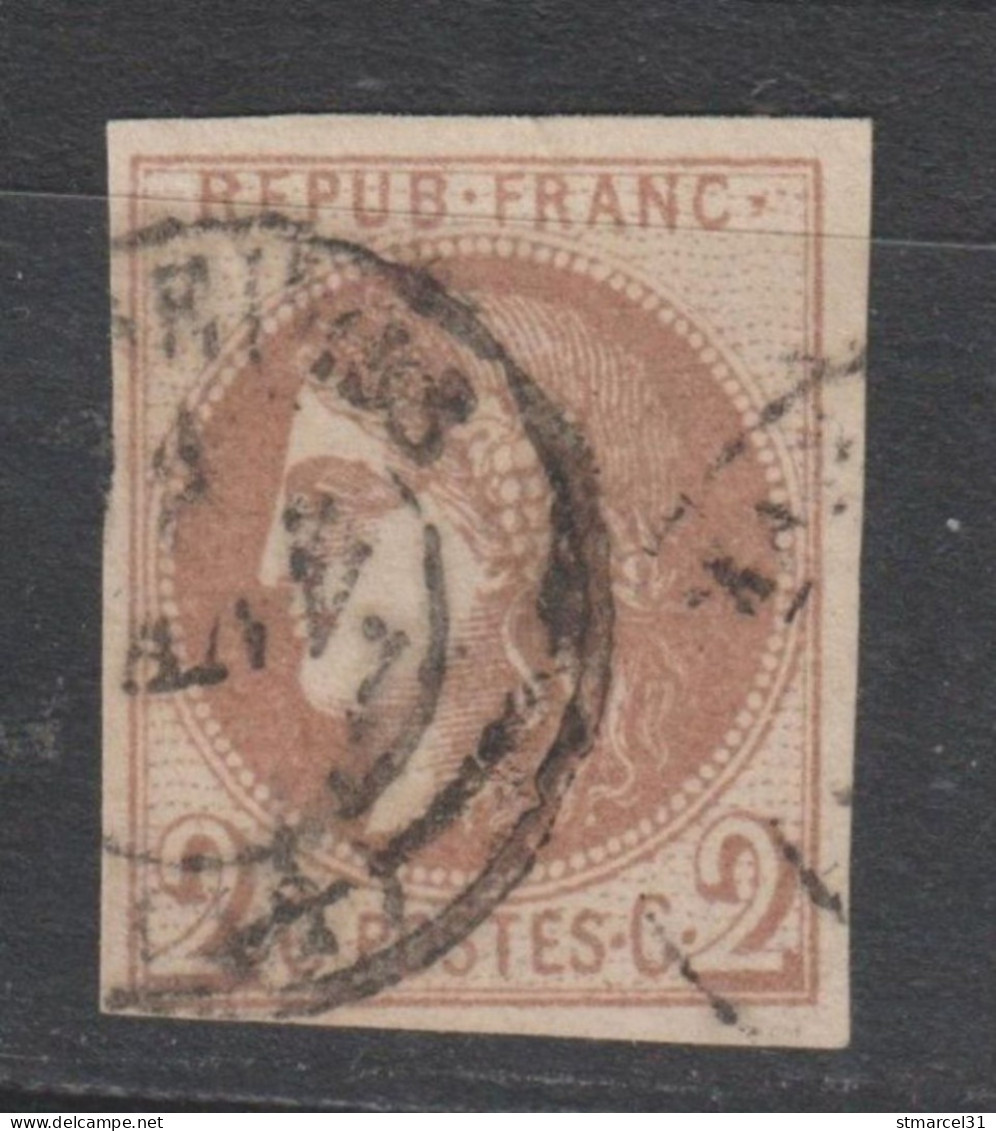 REPORT 1 CASE 9 N°40A CHOCOLAT CLAIR TBE Cote 1500€ - 1870 Bordeaux Printing