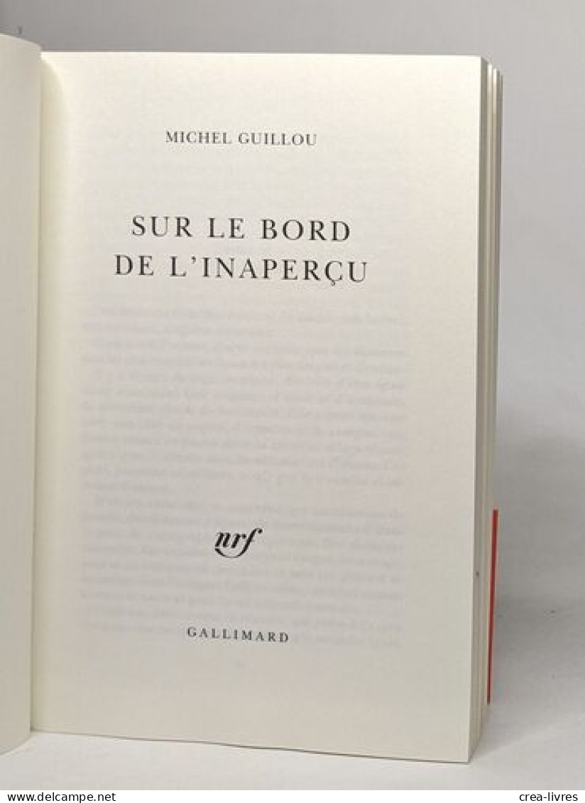 Sur Le Bord De L'inaperçu - Other & Unclassified