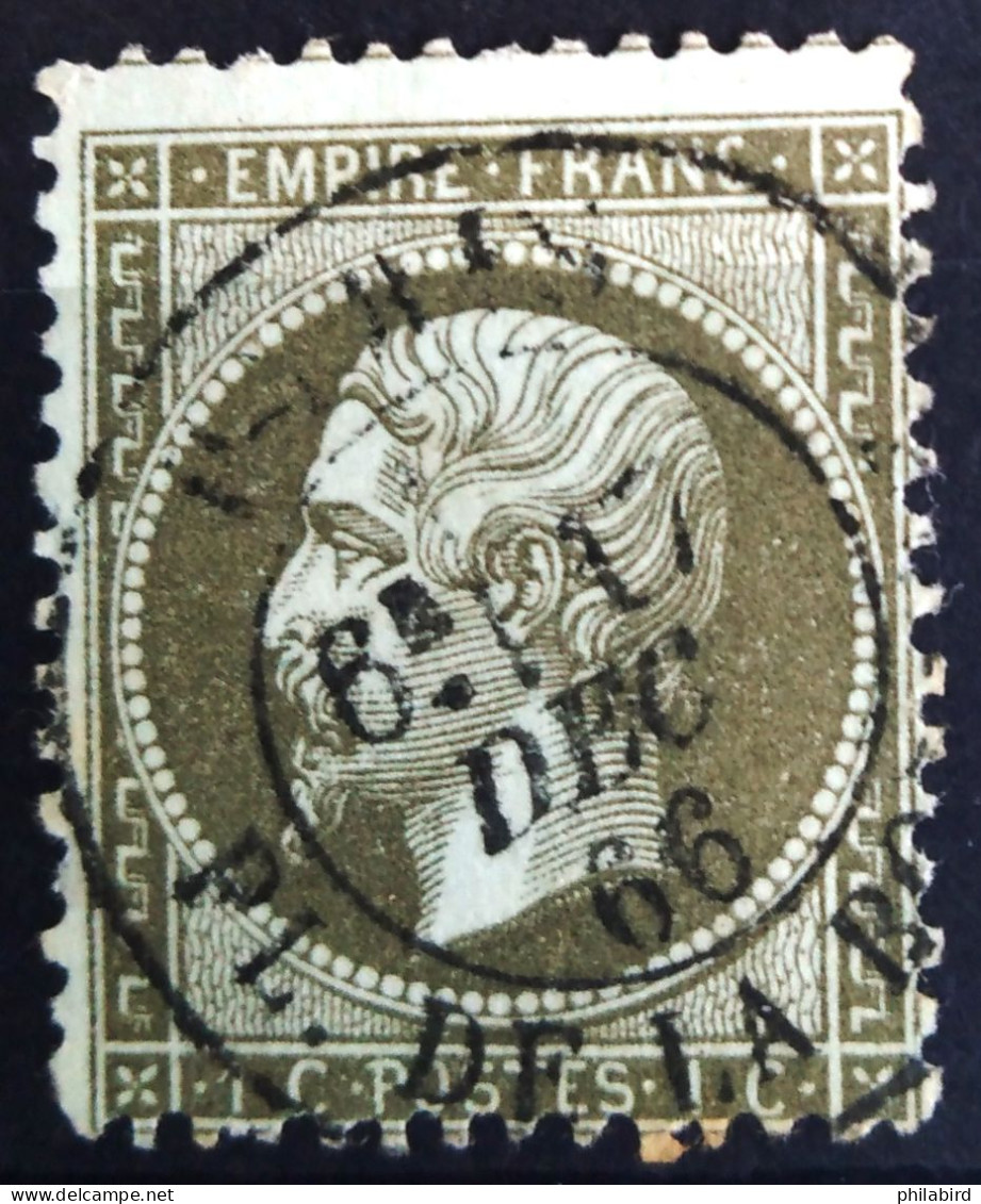 FRANCE                           N° 19                   OBLITERE                Cote : 50 € - 1862 Napoleon III