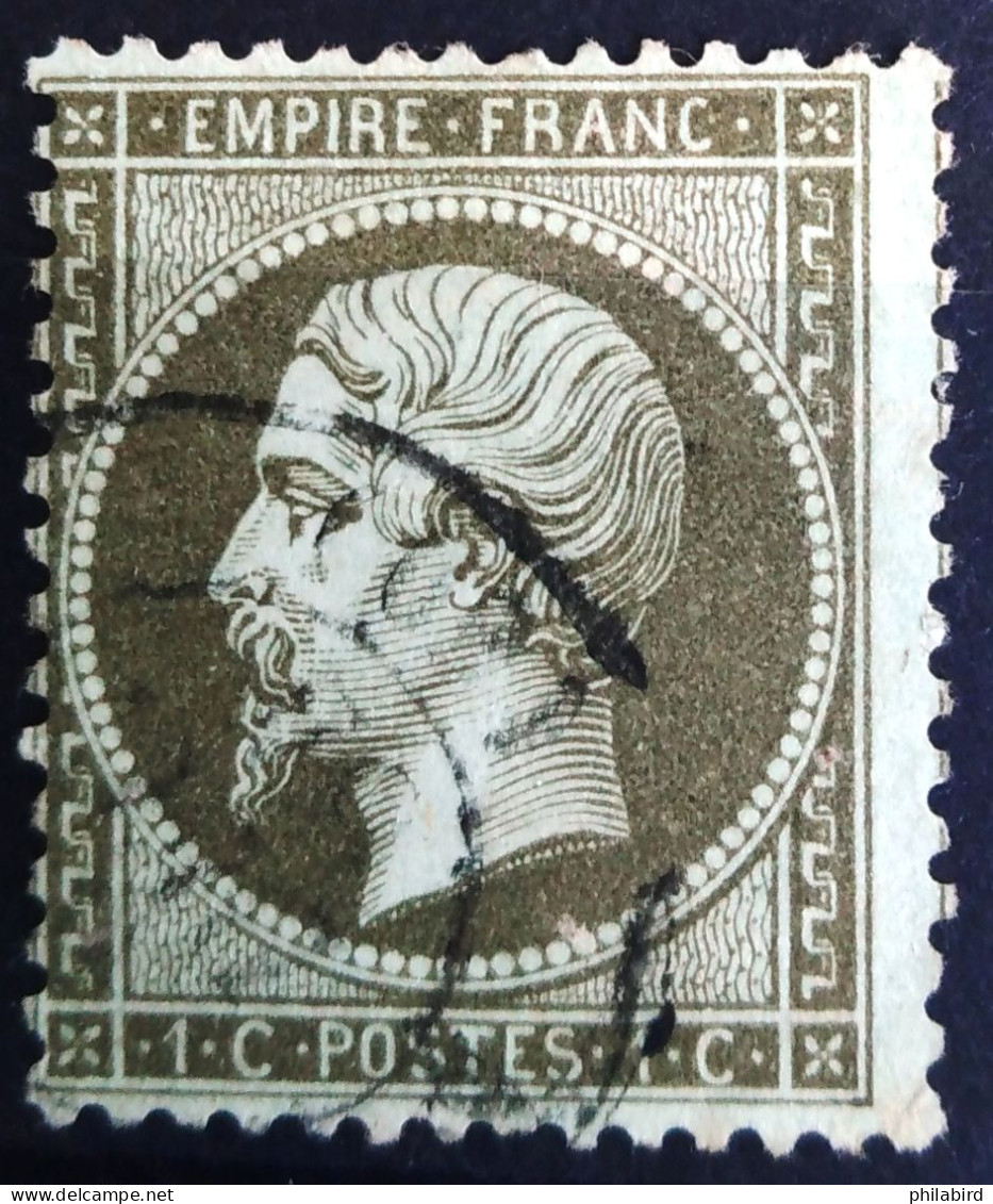 FRANCE                           N° 19                   OBLITERE                Cote : 50 € - 1862 Napoléon III