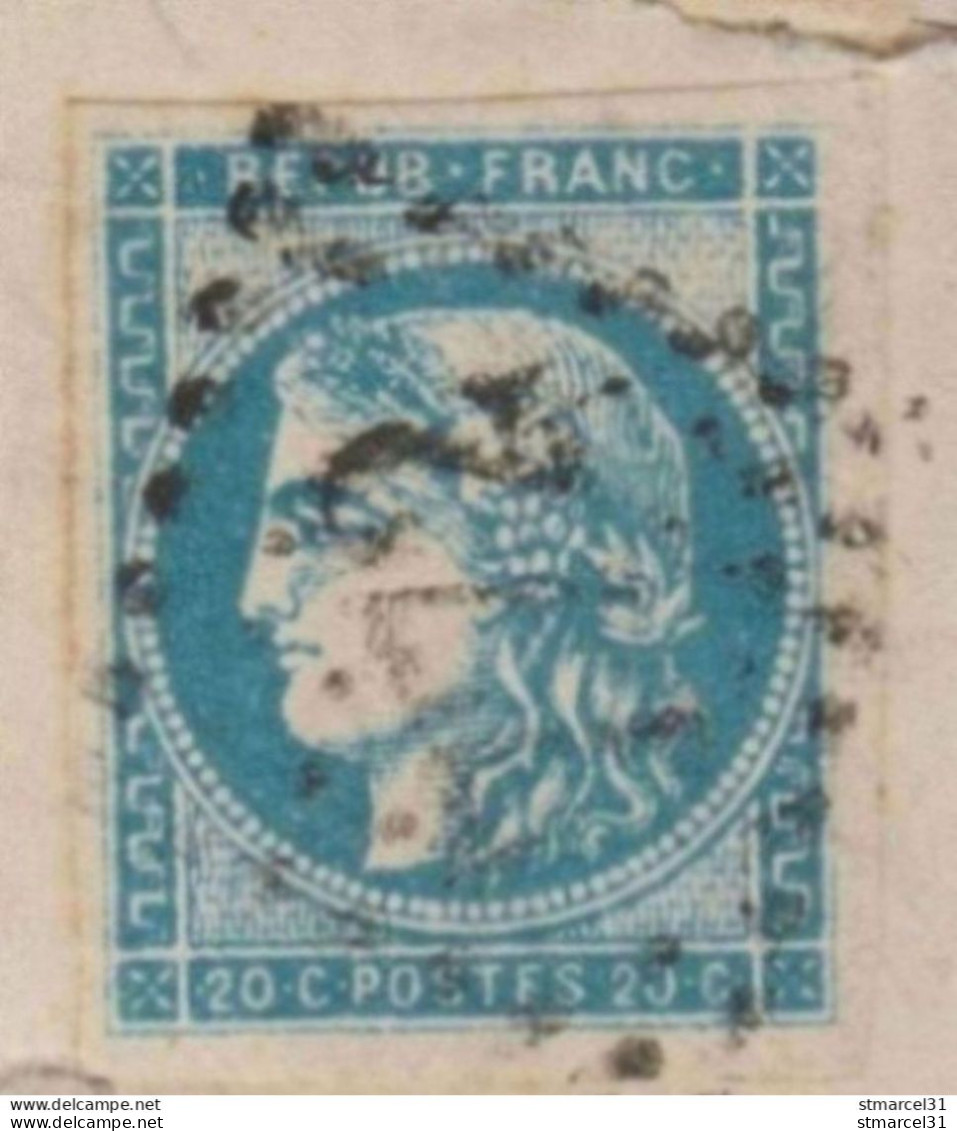 SUPERBES MARGES  Sur N°45C Sur Lettre TBE Luxe Signé - 1870 Emission De Bordeaux