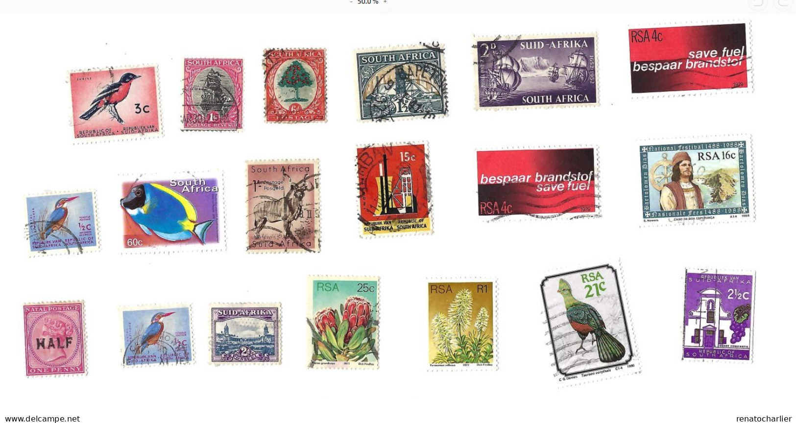 Collection De 50 Timbres  Oblitérés. - Collections, Lots & Series