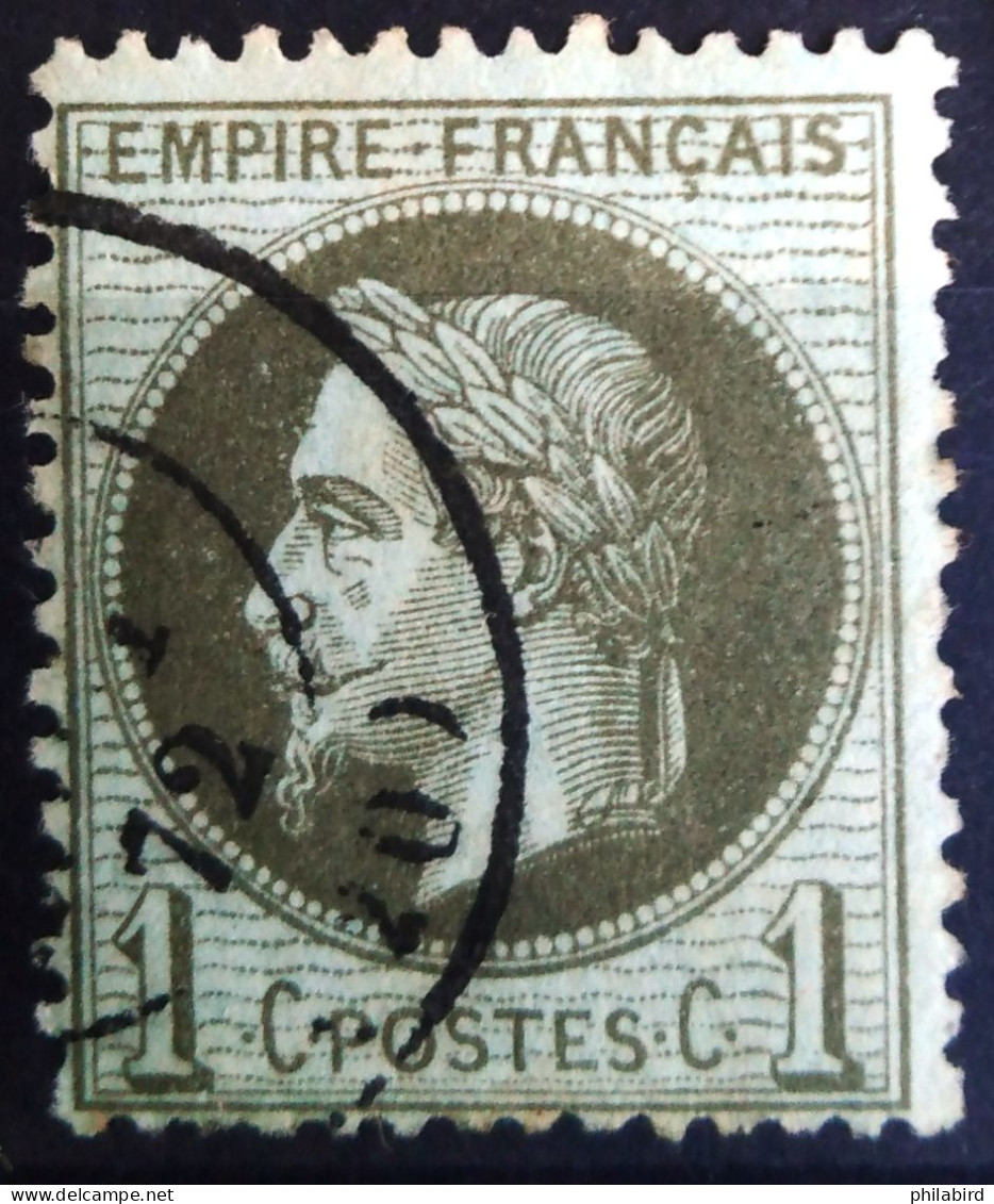 FRANCE                           N° 25                   OBLITERE                Cote : 25 € - 1863-1870 Napoléon III Lauré