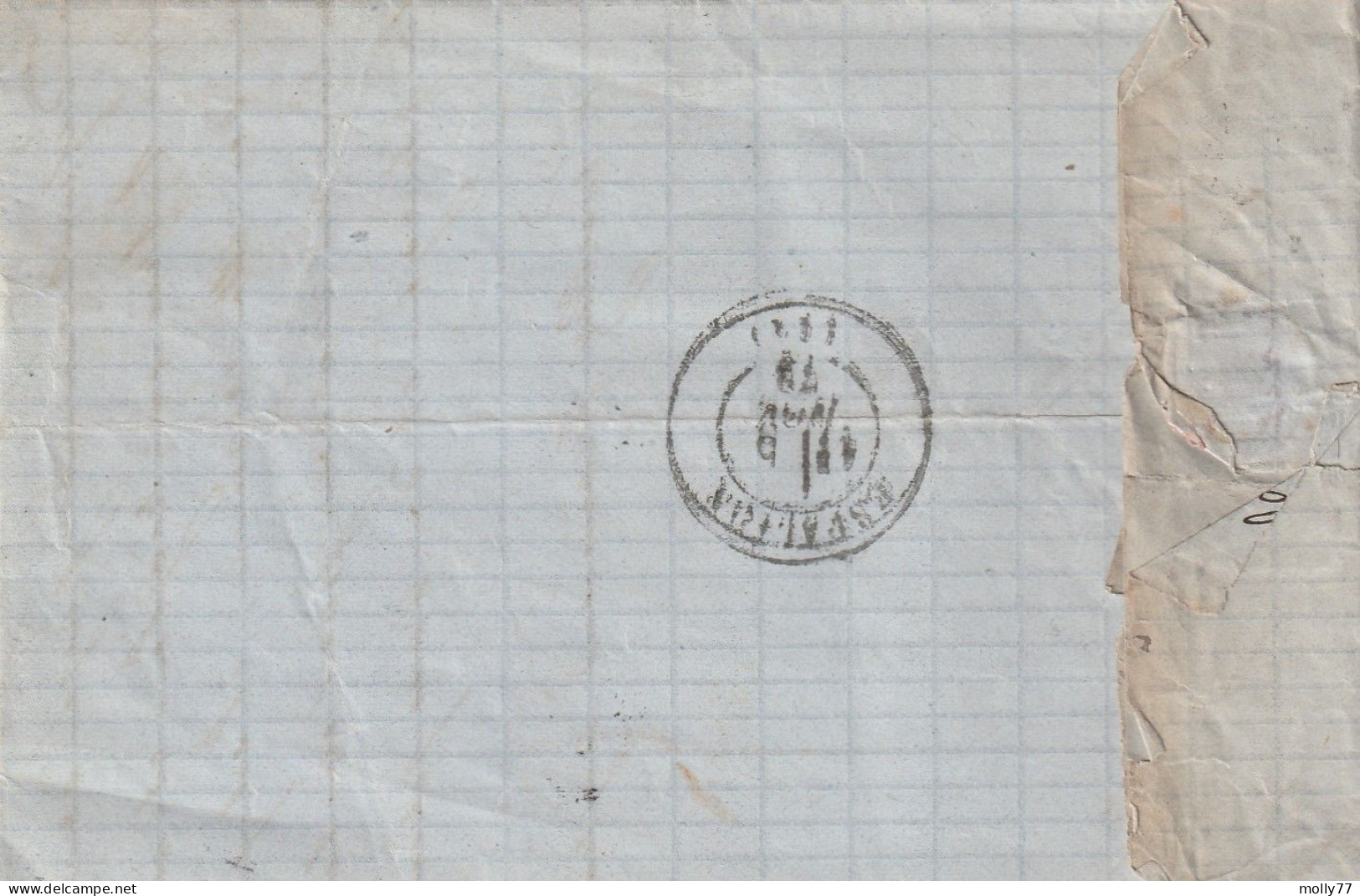 Lettre De Aurillac à Espalion LAC - 1849-1876: Periodo Clásico