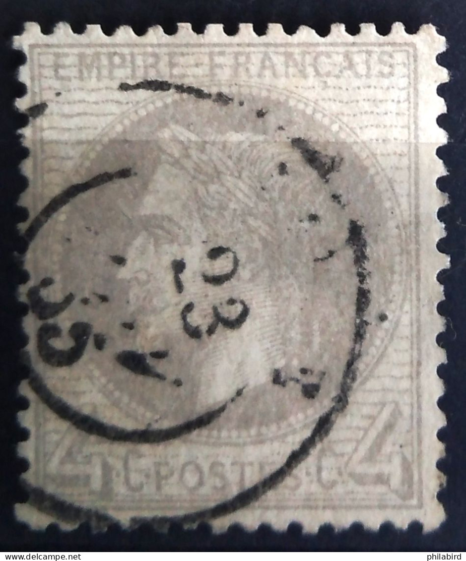 FRANCE                           N° 27 B                   OBLITERE                Cote : 90 € - 1863-1870 Napoléon III Lauré