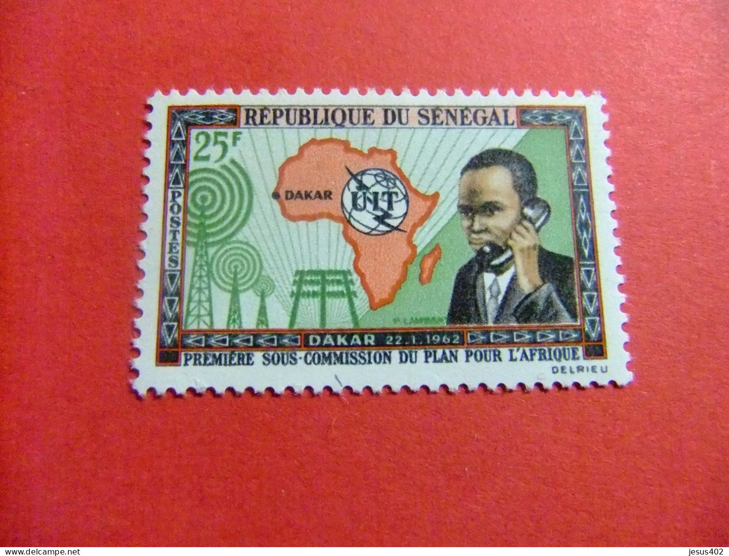 55 REPUBLICA SENEGAL 1962 / UIT ( Telecomunicaciones) / YVERT 213 ** MNH - Senegal (1960-...)