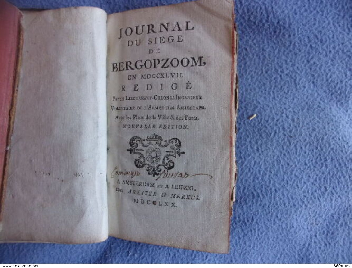 Journal Du Siège De Bergopzoom En MDCCXLVII - Historia