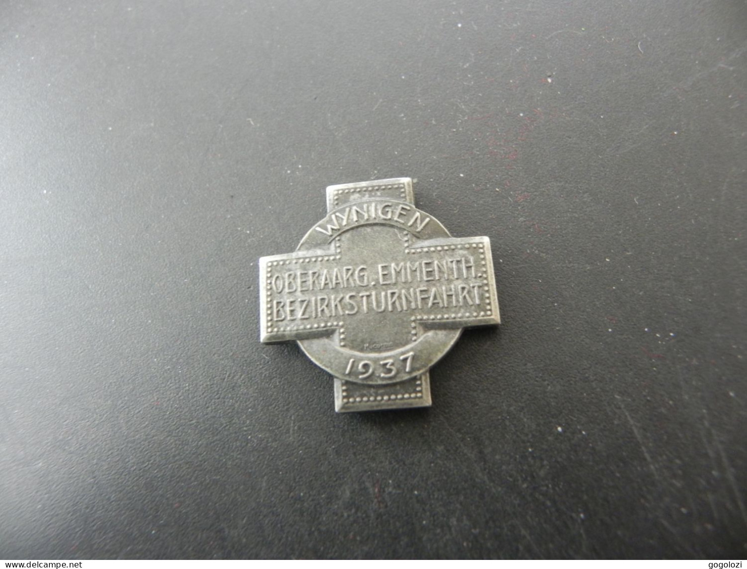 Old Badge Schweiz Suisse Svizzera Switzerland - Turnkreuz Wynigen 1937 - Ohne Zuordnung