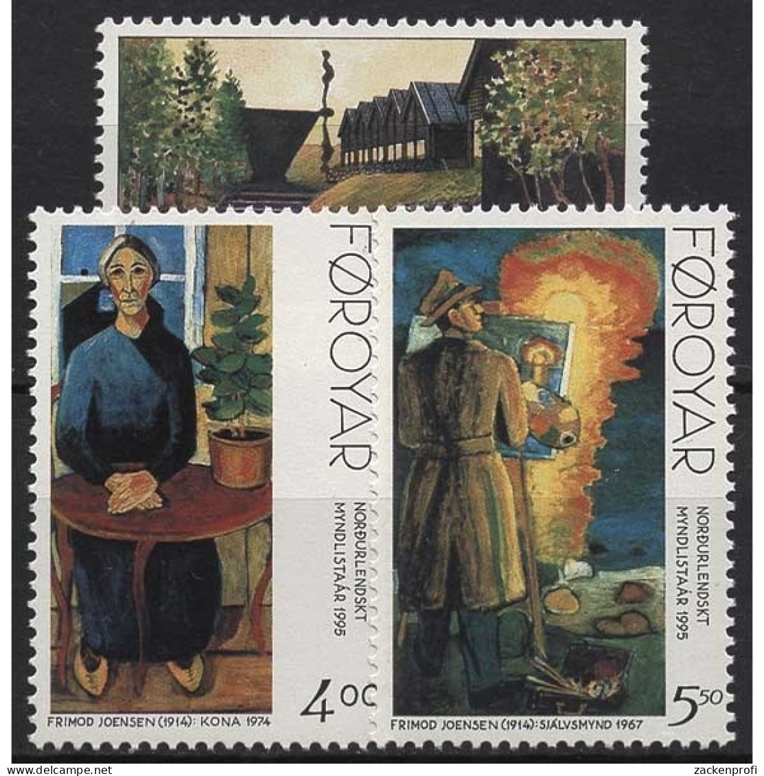 Färöer 1995 50 Jahre Nordischer Kunstbund 280/82 Postfrisch - Féroé (Iles)