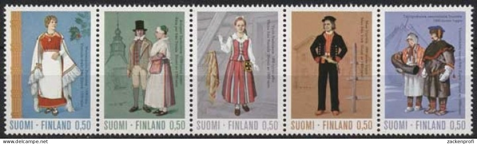 Finnland 1972 Freimarken Trachten 710/14 ZD Postfrisch (C92931) - Neufs