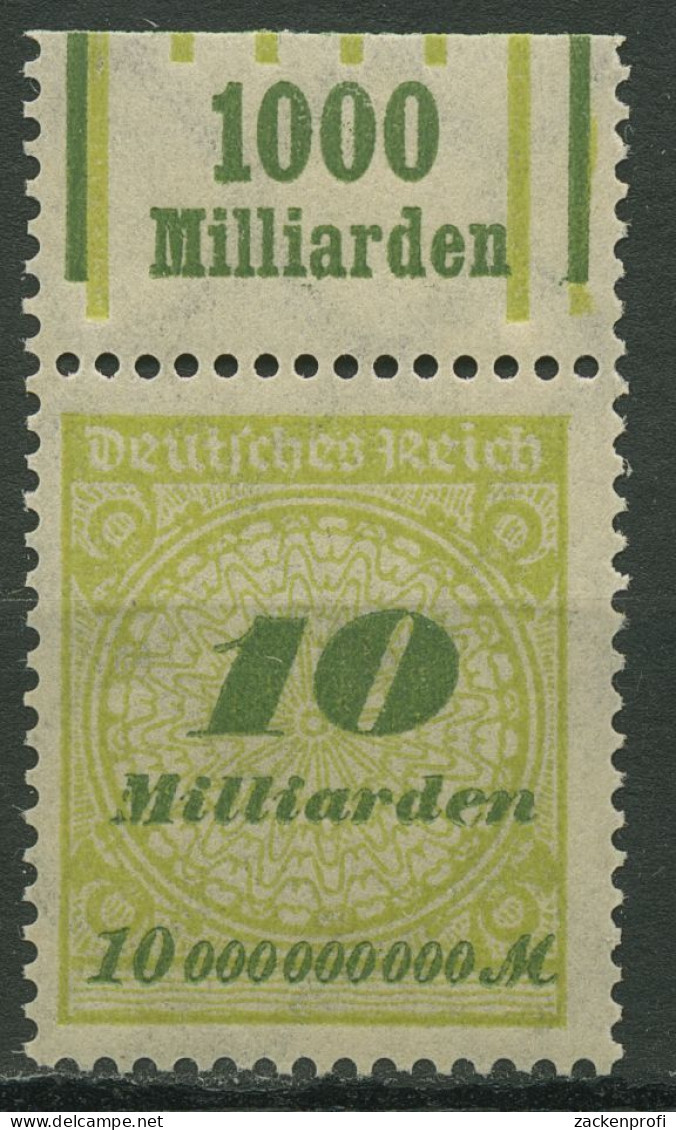 Deutsches Reich Inflation 1923 Korbdeckel Walzen-Oberrand 328 A W OR Postfrisch - Neufs