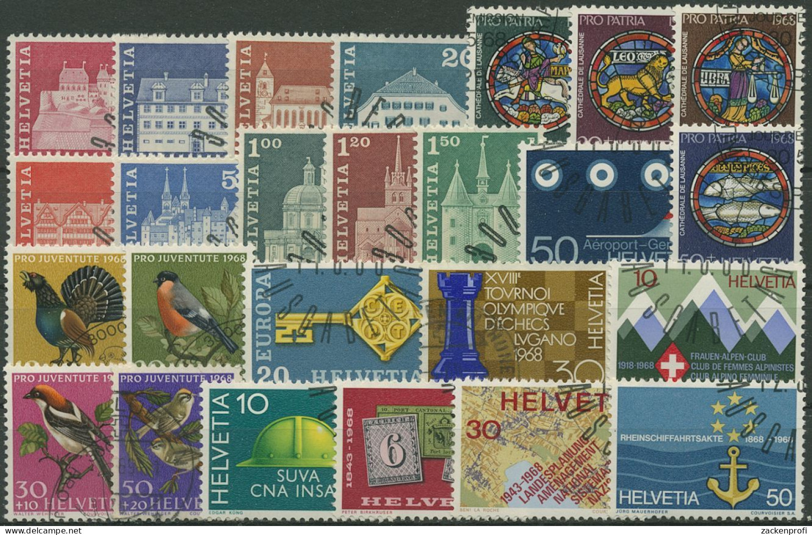 Schweiz Jahrgang 1968 Komplett Gestempelt (G14680) - Used Stamps