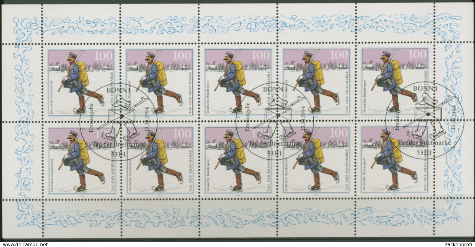 Bund 1994 Tag Der Briefmarke Kleinbogen 1764 K Gestempelt (C15004) - Otros & Sin Clasificación