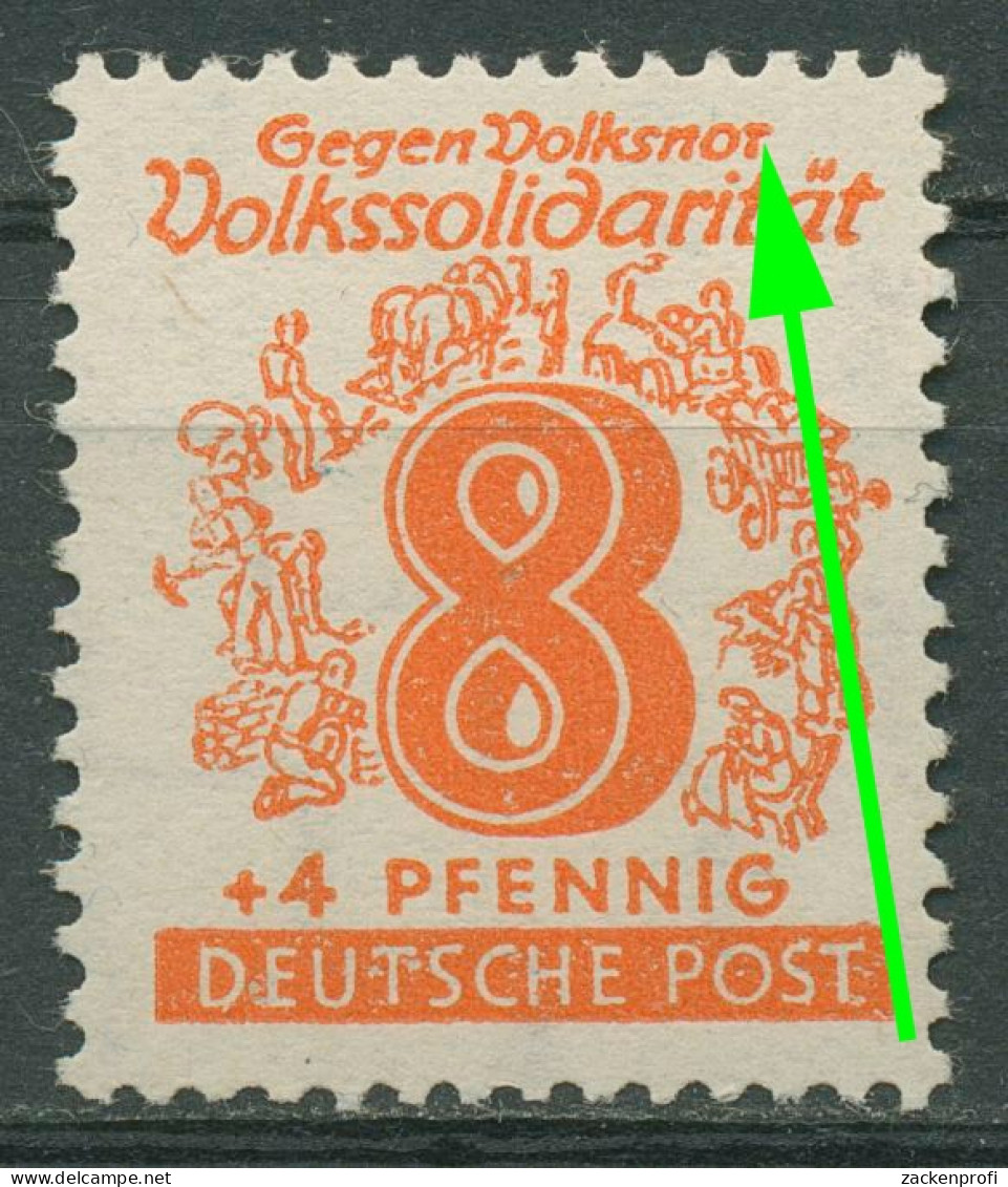SBZ West-Sachsen 1946 Volkssolidarität Mit Plattenfehler 142 Y I Postfrisch - Other & Unclassified