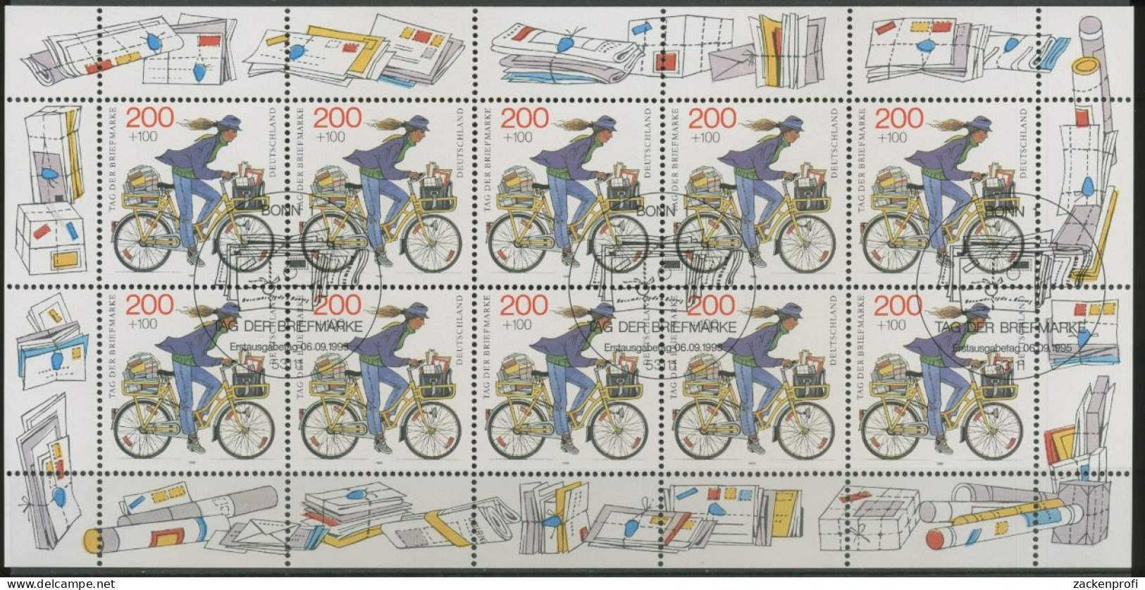Bund 1995 Tag Der Briefmarke Kleinbogen 1814 K Gestempelt (C15071) - Sonstige & Ohne Zuordnung