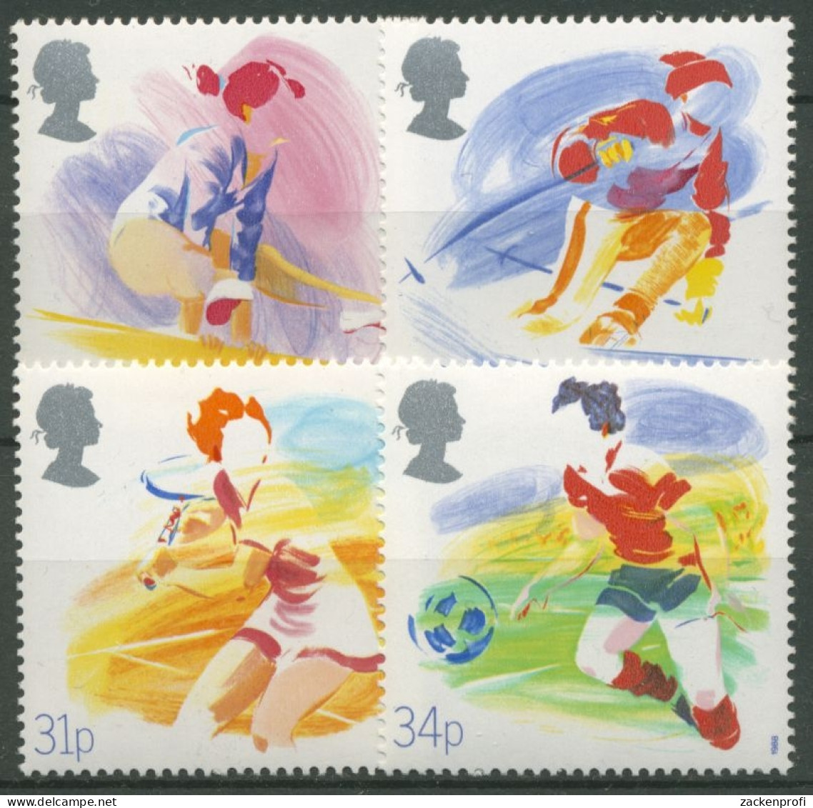 Großbritannien 1988 Sport Tennis Kunstturnen Ski 1143/46 Postfrisch - Unused Stamps