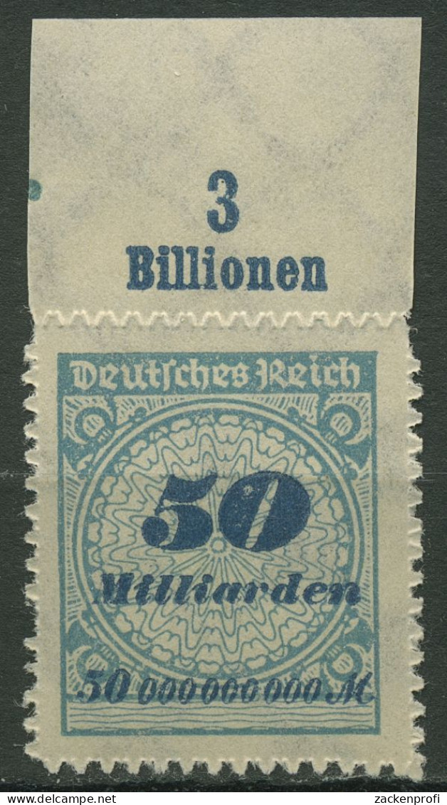 Deutsches Reich 1923 Korbdeckel Platten-Oberrand 330 BP OR B Postfrisch - Unused Stamps