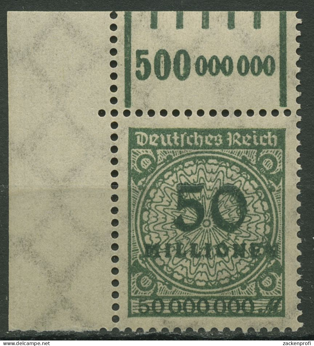 Deutsches Reich 1923 Walze 321 AWa OR -/1'5'1 Ecke Oben Links Postfrisch - Unused Stamps