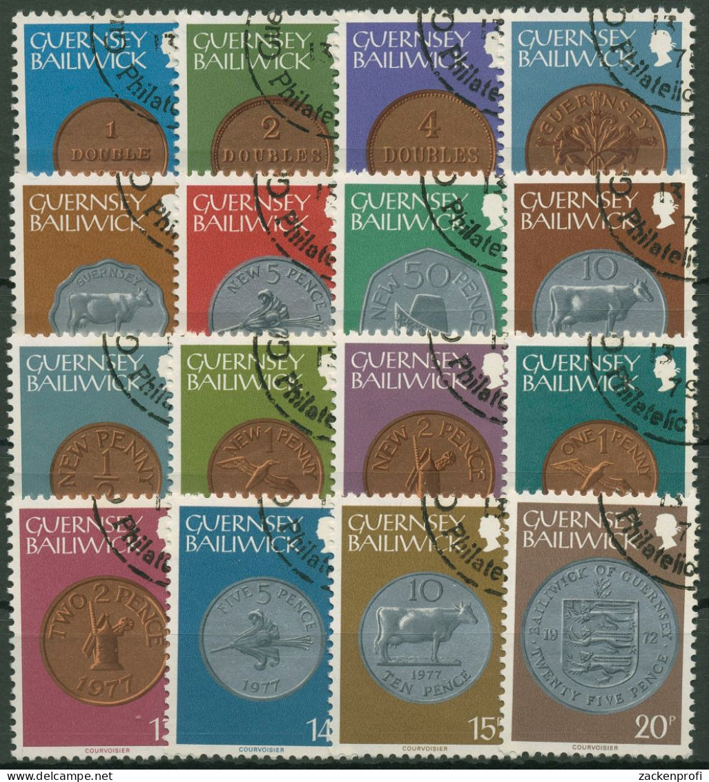 Guernsey 1979 Freimarken Münzen 173/88 Gestempelt - Guernesey